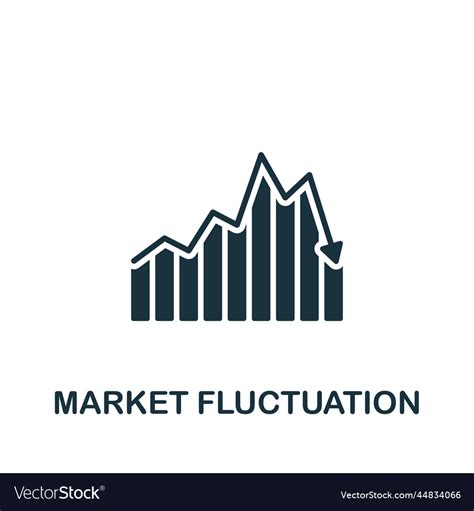 Market Fluctuation Icon Monochrome Simple Stock Vector Image