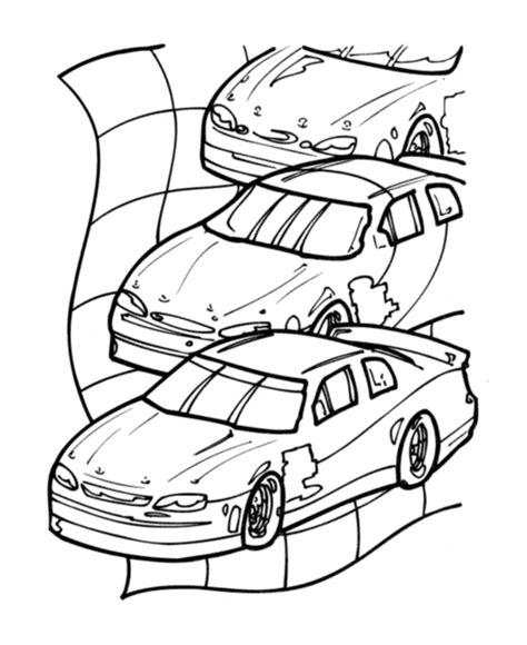 Race Car Flag Coloring Pages