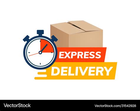 Express Delivery Service Logo Fast Time Delivery Vector Image