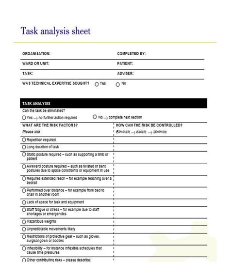 Free 15 Task Sheet Samples And Templates In Pdf Ms Word