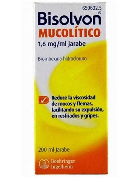 Bisolvon MucolÍtico 200 Ml Jarabe Mucolíticos Y Expectorantes