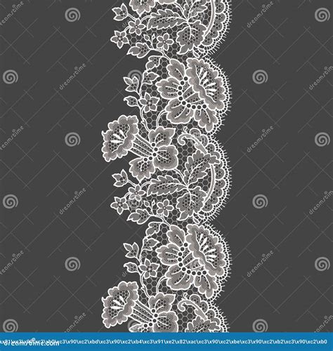 Vector Lace Ribbon Seamless Pattern Stock Vector Illustration Of