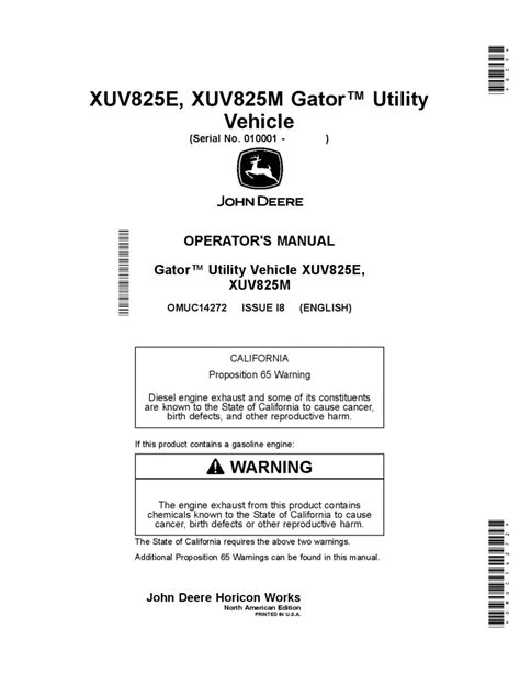 John Deere Z525E Z535M Z540R Ztrak Mowers OMUC14272 Operation and ...