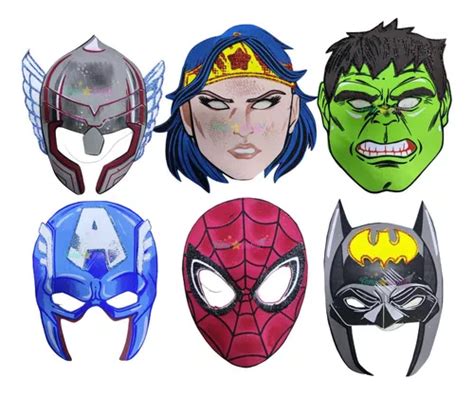 Antifaz De Super Heroes 6pz Figura Fomi Antifaces De Foami Cuotas Sin Interés