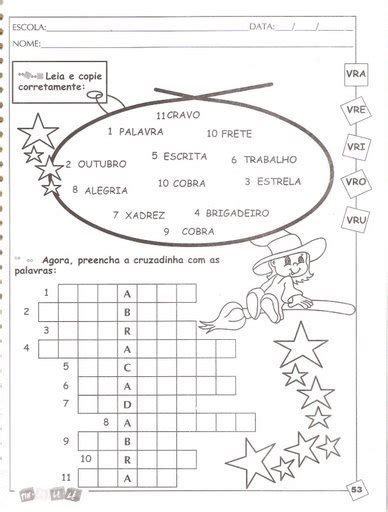 Pedagogas Da Paz Fam Lia Sil Bica Vr Atividade Vra Vre Vri Vro Vru