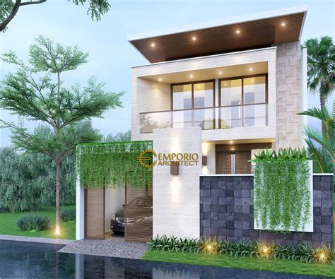 Desain Tampak Depan Dengan Pagar Rumah Modern 2 Lantai Ibu Ocha Di Jakarta Desainbalkon 10930