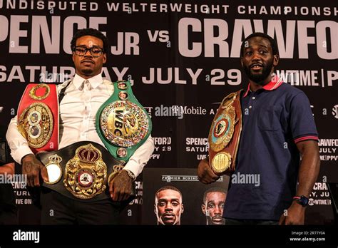 Los Angeles California Usa 13th June 2023 Wbc Wba And Ibf Champion Errol Spence Jr And Wbo