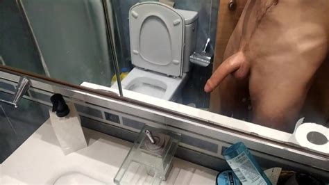 Huge Cock Filled With Cum After Masturbating He Pees In The Bathroom Pornhub Gay