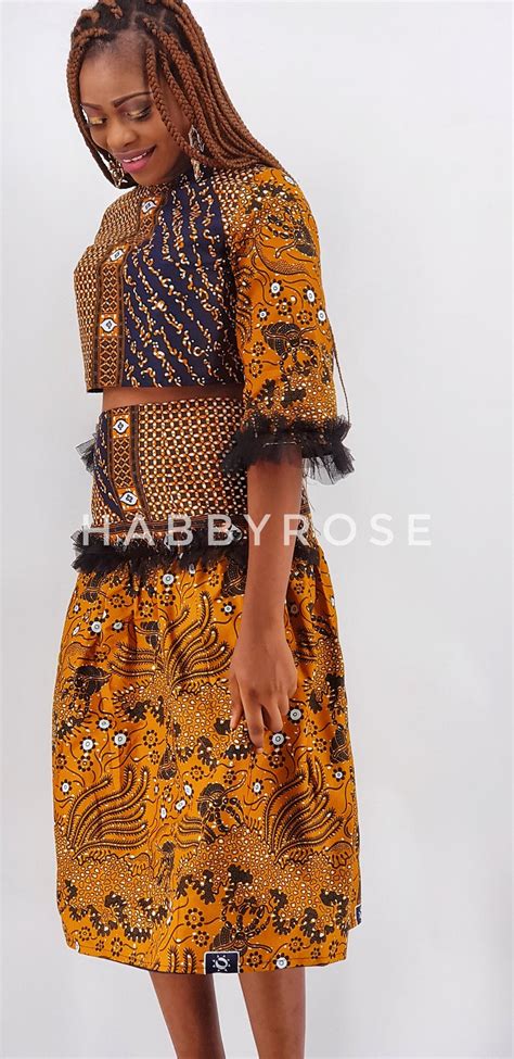 Sara African Two Piece Set African Dress African Print Dress