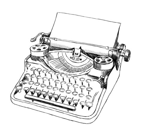 How To Draw A Typewriter Easy At How To Draw