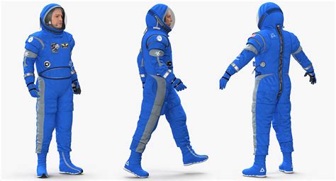 Astronauta Con Traje Espacial Boeing Preparado Para El Modelo D De