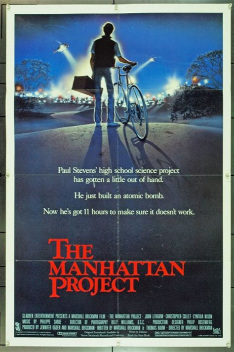 Original Manhattan Project, The (1986) movie poster in VG condition for $25.00