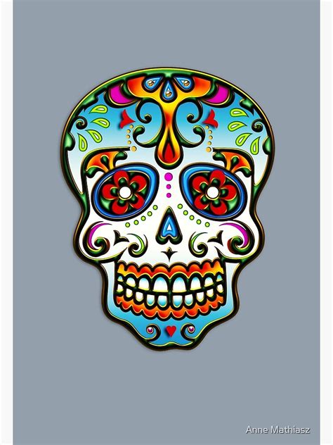 Mexican Sugar Skull Day Of The Dead Dias De Los Muertos Art Print