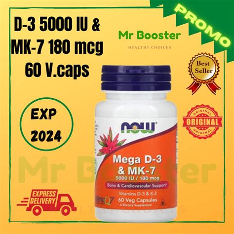 Jual Vitamin D3 And Mk7 5000iu D3mk7 Now Food Shopee Indonesia