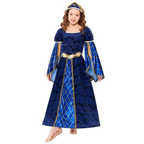 Tudor Princess Blue Deluxe Child Costume Party Delights