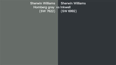 Sherwin Williams Homberg Gray Vs Inkwell Side By Side Comparison