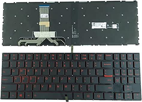 Amazon LXDDP Laptop Replacement US Layout Red Backlit Keyboard For