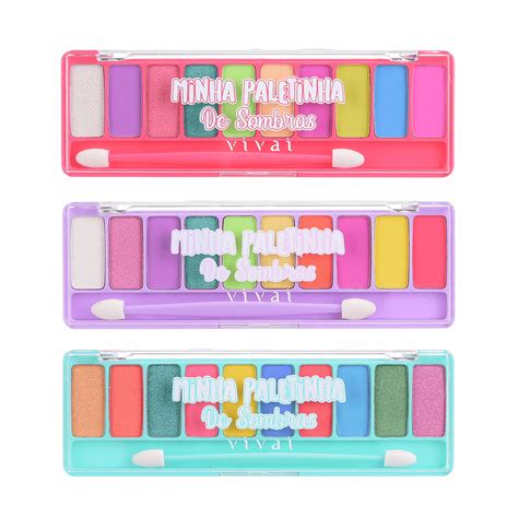 Paleta De Sombras 10 Cores Minha Paletinha Vivai 403791 Lets Make