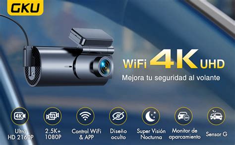 Gku Dashcam C Mara Coche K K Doble Wifi Dash Cam Coche Con Tarjeta