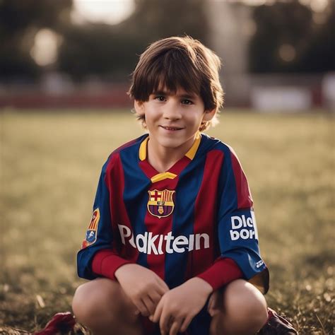 Premium AI Image | Lionel Messi Barcelona old childhood picture ...