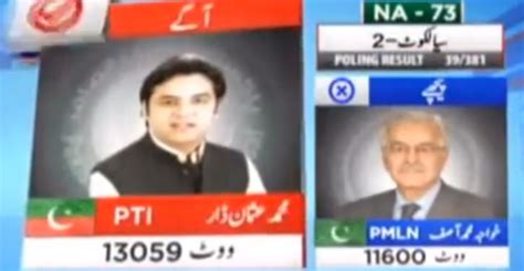 NA-73 Sialkot: Usman Dar Vs Khawaja Asif, Usman Dar Leading