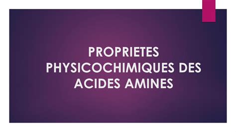 PDF PROPRIETES PHYSICOCHIMIQUES DES ACIDES AMINESuniv Ency Education