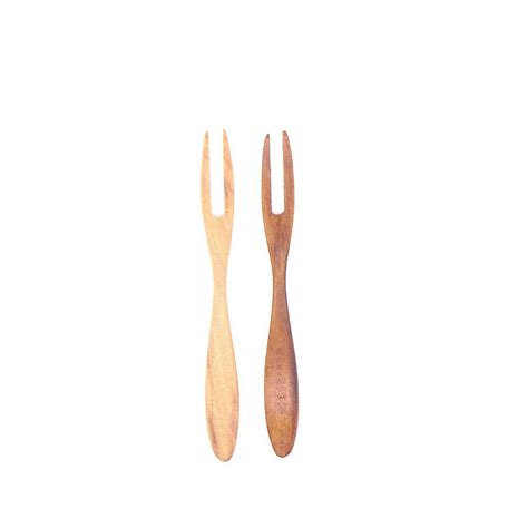 Set Of 2 Wooden Fork Wooden Fruit Fork Fruit Fork Handmade Fork