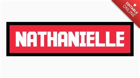 Nathanielle With Customizable Rectangle And Outline Text Effect