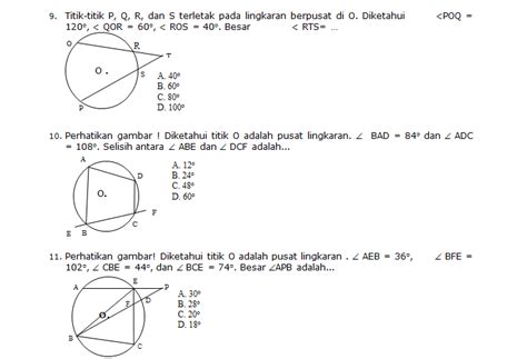 Soal Mtk Kelas Lingkaran Lembar Edu