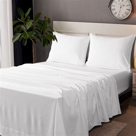 Ntbay Microfiber Bed Sheets Set 1800 Series Soft Sheet Set 3 Piece Twin Xl White Shop