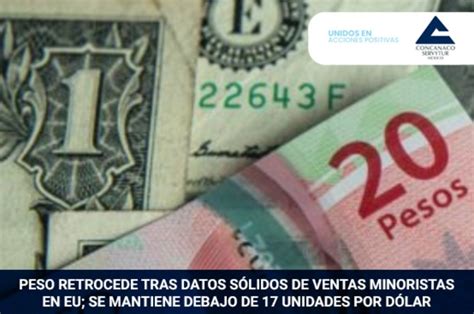 Concanaco Servytur Peso Retrocede Tras Datos S Lidos De Ventas