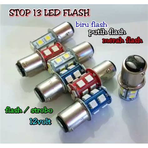 Jual Lampu Led Rem Stop 13 Mata Belakang Strobo Flash Kedip Bohlam Rem