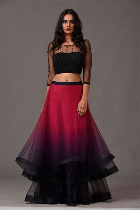 Black Ombre Lehenga Viva Luxe