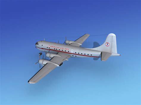 Boeing 377 American Airlines 3d Model Rigged Cgtrader