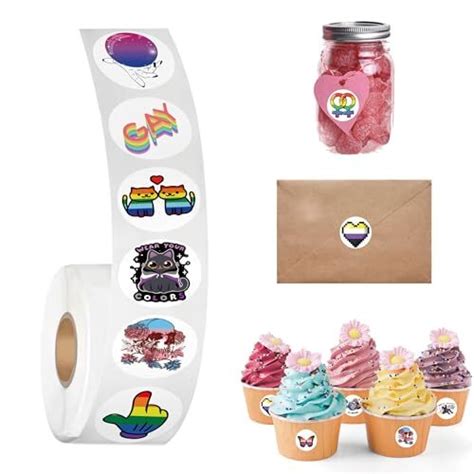 Rainbow Pride Stickers For Gay Men Lesbian Women Queer Bi Trans