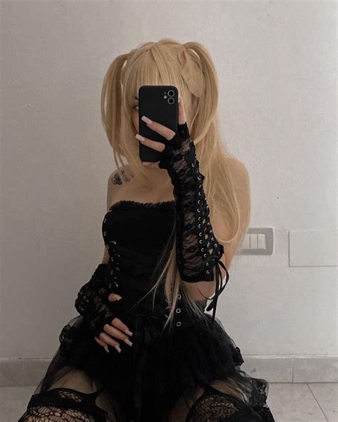 Misa Amane Cosplay Misa Amane Cosplay Amane Misa Goth Aesthetic Aesthetic Clothes Pretty