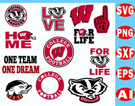 Wisconsin Badgers Svg Bundle Wisconsin Badgers Svg Sport S Inspire