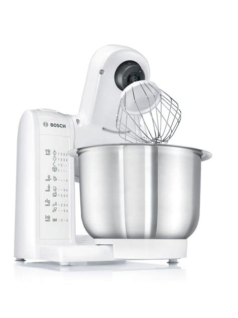 Bosch MUM4 MUM4807GB Kitchen Mixer 2.7 kg, 600 W - White/Stainless ...