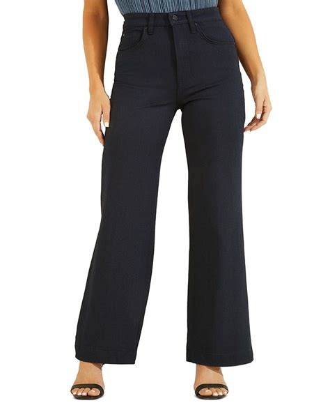 Guess Womens High Rise Wide Leg Palazzo Style Jeans Macys