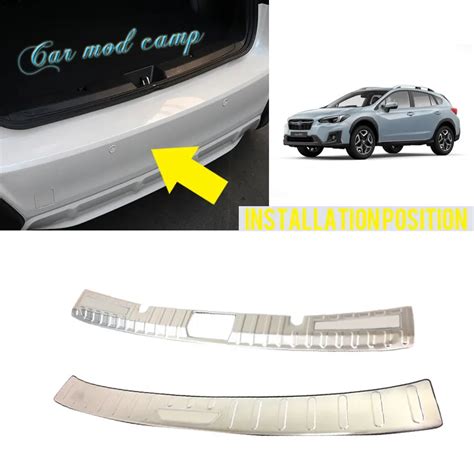 For Subaru Impreza Xv Hatchback 2017 2018 Stainless Innerandouter Rear Bumper Protector Plate