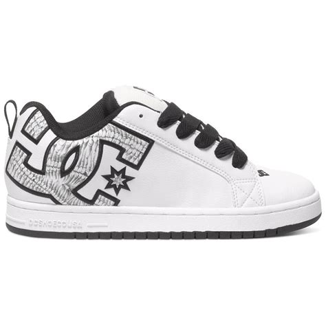 Dc Court Graffik S Mens Skateboard Shoes Whitewhite Print Ww3