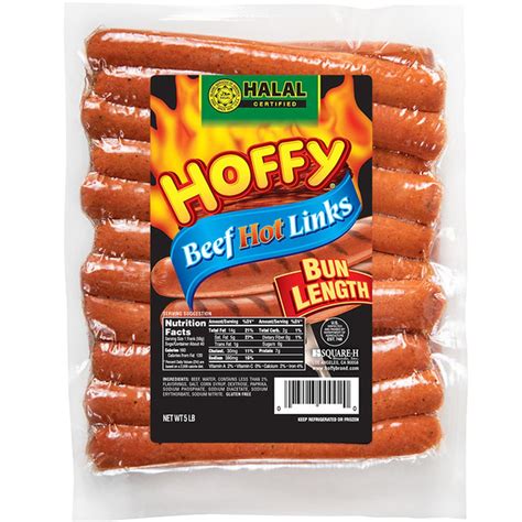Hoffy Bun Length Beef Hot Links Halal Certified Lb Delivery Or Pickup Near Me Instacart