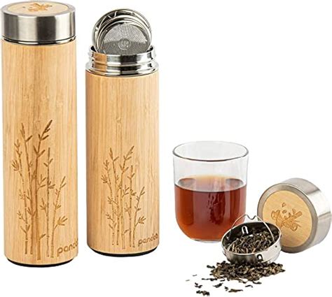 Pandoo Bamboo Thermo Mug Double Walled Insulated Thermo Bottle