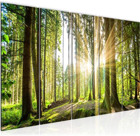 Amazon De Runa Art Wandbild Xxl Wald Landschaft Schlafzimmer