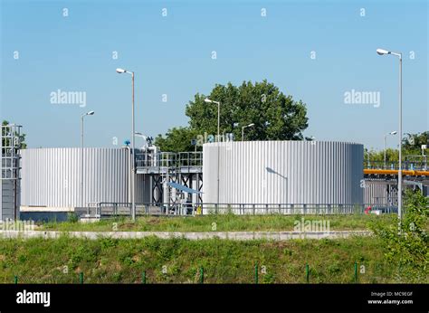 Small sewage treatment plant Stock Photo - Alamy