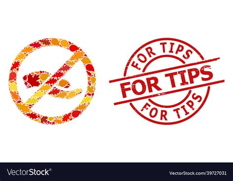 Textured For Tips Stamp Print And Forbid Asking Vector Image