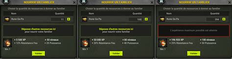 Tableaux Xp Ressources Familiers Dofus 2 48