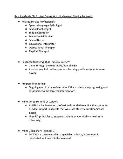 Reading Guide Ch2 2 Key Concepts To Understand Moving Forward