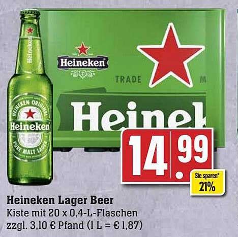 Heineken Lager Beer Angebot Bei Scheck In Center Prospekte De