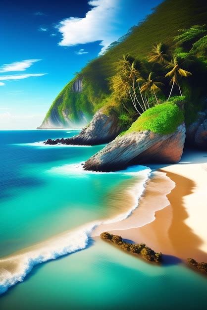 Premium AI Image | Beach wallpapers that will make your desktop look ...